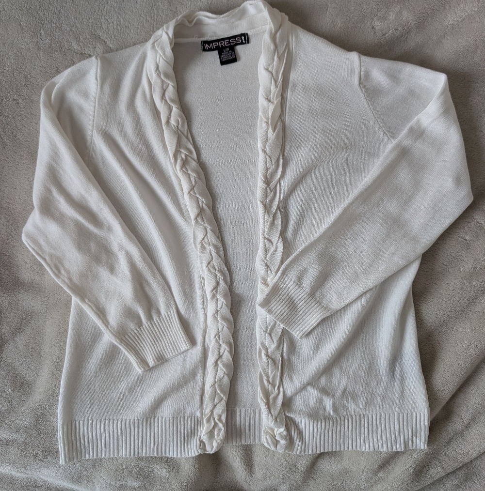 3/$30 imPRESS Women's Cream Cardigan